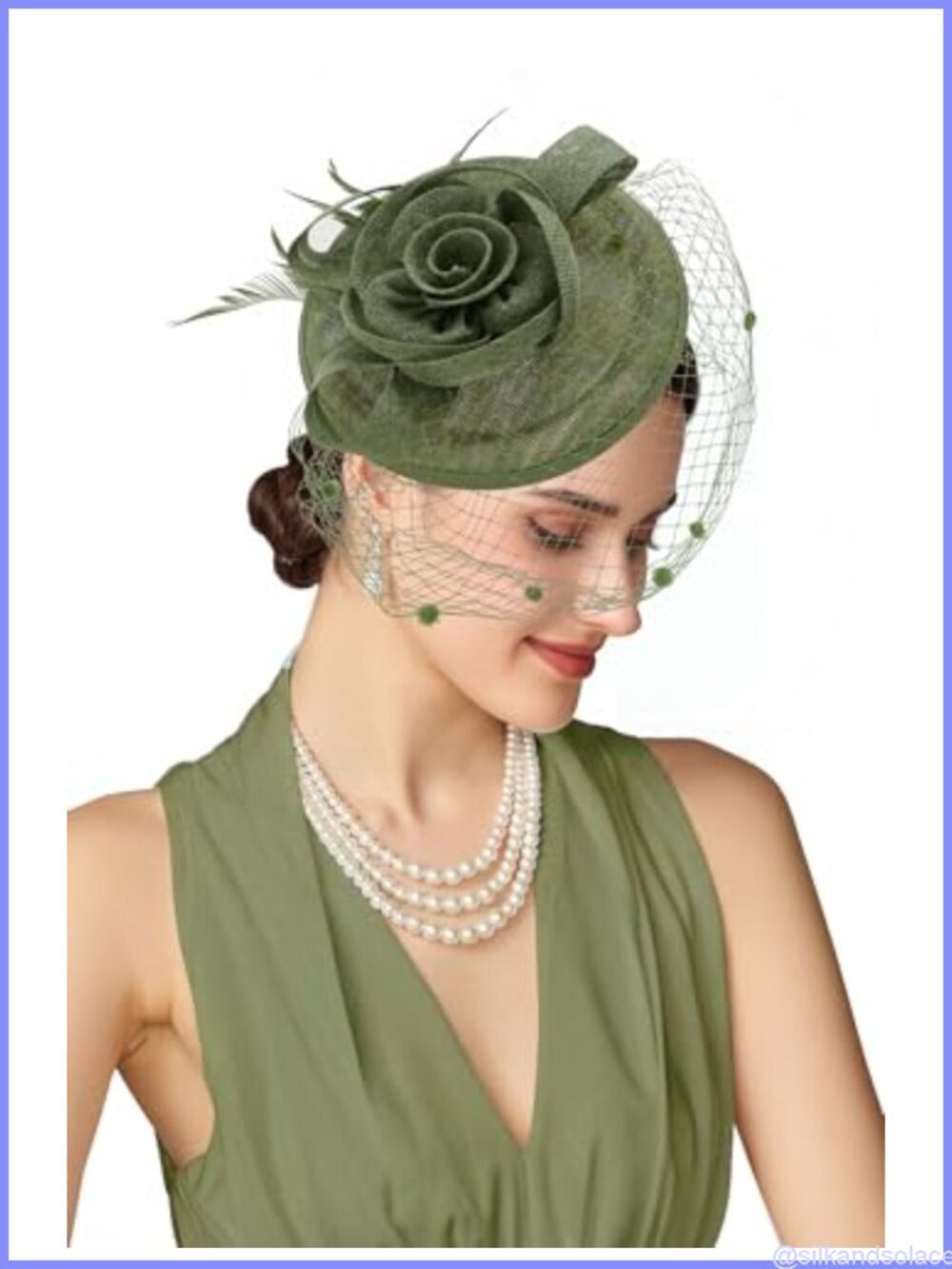 BABEYOND Fascinator Hat Polyester Feathers Floral Derby Pillbox Veil